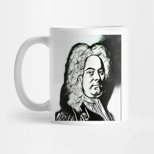 George Frideric Handel Black and White Portrait | George Frideric Handel Artwork 3 Mug